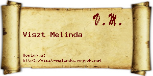 Viszt Melinda névjegykártya